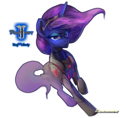 Size: 1467x1375 | Tagged: safe, artist:electrixocket, princess luna, alicorn, pony, g4, crossover, female, mare, simple background, solo, spectre, starcraft, transparent background