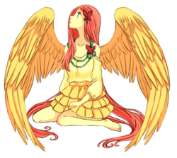 Size: 617x550 | Tagged: safe, artist:zoe-productions, fluttershy, human, g4, barefoot, beautiful, clothes, feet, female, humanized, simple background, skirt, solo, transparent background, winged humanization