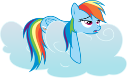 Size: 6772x4170 | Tagged: safe, artist:hawk9mm, rainbow dash, pegasus, pony, g4, absurd resolution, cloud, cutie mark, female, hooves, lying on a cloud, mare, on a cloud, open mouth, simple background, solo, transparent, transparent background, vector, wings