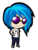 Size: 500x650 | Tagged: safe, artist:zantyarz, dj pon-3, vinyl scratch, human, g4, chibi, humanized, simple background, solo, transparent background