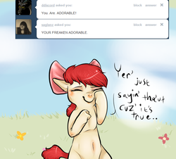 Size: 630x570 | Tagged: safe, apple bloom, ask appa blume, g4, ask, tumblr
