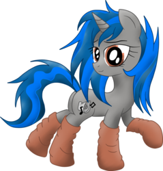 Size: 900x942 | Tagged: safe, artist:jetwave, oc, oc only, oc:homage, pony, unicorn, fallout equestria, fanfic, fanfic art, female, horn, mare, simple background, sock, solo, transparent background
