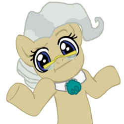 Size: 500x500 | Tagged: safe, mayor mare, earth pony, pony, g4, :i, female, looking at you, mare, shrug, shrugpony, simple background, solo, transparent background