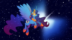 Size: 900x505 | Tagged: safe, artist:lissystrata, alicorn, pony, g4, doctor who, idris, ponified, tardis