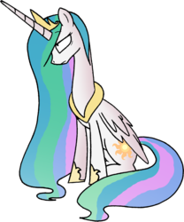 Size: 1311x1573 | Tagged: safe, artist:strangiesleepy, princess celestia, alicorn, pony, g4, annoyed, female, mare, simple background, sitting, solo, transparent background