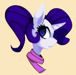 Size: 1008x1000 | Tagged: safe, artist:riserion, rarity, pony, g4, alternate hairstyle, bust, ponytail, portrait, solo