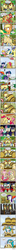 Size: 700x10650 | Tagged: safe, artist:crimsonbugeye, artist:nnxmnd, apple bloom, big macintosh, bon bon, cherry berry, comet tail, flam, flim, fluttershy, granny smith, lyra heartstrings, pinkie pie, princess celestia, rainbow dash, rarity, sweetie drops, g4, the super speedy cider squeezy 6000, comic, dead, flim flam brothers, spanish, translation