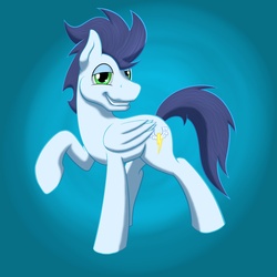 Size: 2000x2000 | Tagged: safe, artist:theebonyheart, soarin', pegasus, pony, g4, male, solo, stallion