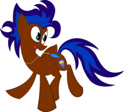 Size: 1024x931 | Tagged: safe, artist:bluey, artist:miroslav46, oc, oc only, oc:nimble wing, pegasus, pony, jewelry, male, necklace, open mouth, solo