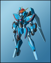 Size: 2230x2767 | Tagged: safe, artist:zeiram0034, rainbow dash, g4, female, gundam, mecha, solo