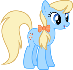 Size: 1024x987 | Tagged: safe, artist:daringdashie, apple cider (g4), earth pony, pony, friendship is magic, g4, apple family member, background pony, bow, female, hair bow, mare, simple background, solo, transparent background, vector