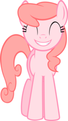 Size: 1024x1819 | Tagged: safe, artist:daringdashie, pink lady, earth pony, pony, g4, ^^, apple family member, background pony, eyes closed, female, mare, simple background, smiling, solo, transparent background, vector