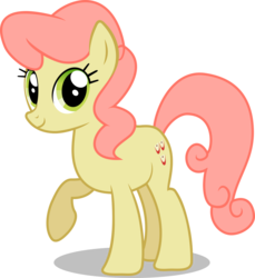 Size: 1024x1118 | Tagged: safe, artist:mandydax, gala appleby, earth pony, pony, g4, apple family member, background pony, female, mare, raised hoof, simple background, solo, transparent background, vector