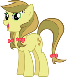 Size: 5270x6040 | Tagged: safe, artist:90sigma, apple strudely, earth pony, pony, g4, the last roundup, absurd resolution, apple family member, background pony, bow, female, hair bow, mare, simple background, solo, transparent background, vector