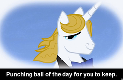 Size: 1024x671 | Tagged: safe, prince blueblood, pony, unicorn, g4, blueabuse, caption, cs captions