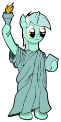 Size: 990x1962 | Tagged: safe, artist:ambrosebuttercrust, lyra heartstrings, pony, unicorn, g4, bipedal, costume, female, simple background, solo, statue of liberty, transparent background