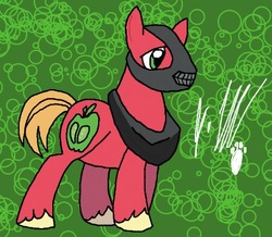 Size: 405x353 | Tagged: safe, artist:antiwrathman, big macintosh, earth pony, pony, g4, bane, batman, male, stallion