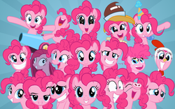 Size: 1681x1050 | Tagged: safe, artist:doctor-g, pinkie pie, g4, collage, facial expressions