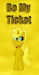 Size: 417x800 | Tagged: safe, artist:da0krager, oc, oc only, oc:ticket, alicorn, pony, alicorn oc, solo, valentine