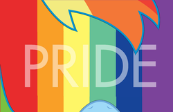 Size: 1652x1068 | Tagged: safe, rainbow dash, g4, gay pride, gay pride flag, hair, lgbt, perspective, pov, pride, symbolism