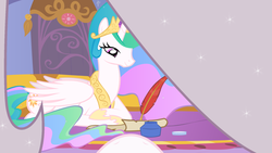 Size: 1067x600 | Tagged: safe, artist:charleston-and-itchy, princess celestia, princess molestia, g4, female, female pov, offscreen character, pov, self ponidox, selfcest