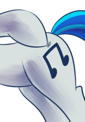 Size: 694x1000 | Tagged: safe, dj pon-3, vinyl scratch, ask dj p0n-3, g4, cutie mark, poking