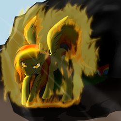 Size: 1600x1600 | Tagged: safe, artist:burnout, spitfire, pony, g4