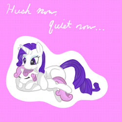 Size: 600x600 | Tagged: safe, artist:starletshine, rarity, sweetie belle, pony, unicorn, g4, duo, duo female, female, filly, mare, sisters, snuggling