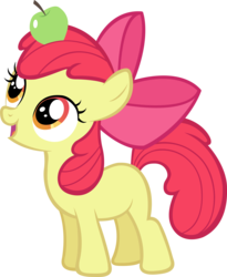 Size: 5807x7088 | Tagged: safe, artist:lilcinnamon, apple bloom, earth pony, pony, g4, absurd resolution, apple, balancing, female, simple background, solo, transparent background, vector