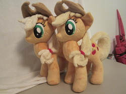 Size: 4000x3000 | Tagged: safe, artist:little-broy-peep, applejack, earth pony, pony, g4, female, hat, irl, mare, photo, plushie