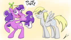 Size: 1400x800 | Tagged: safe, artist:emerl-lad12, derpy hooves, screwball, pegasus, pony, g4, female, mare