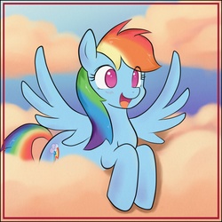 Size: 5000x5000 | Tagged: safe, artist:hidden-cat, rainbow dash, pony, g4, absurd resolution, cloud, cloudy, cute, dashabetes, female, mare, solo