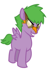 Size: 365x564 | Tagged: safe, artist:the-mad-pumpkin, spike, pegasus, pony, g4, colt, goggles, male, ponified, ponified spike, simple background, solo, species swap, transparent background