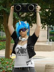 Size: 720x960 | Tagged: safe, artist:norikat, dj pon-3, vinyl scratch, human, g4, cosplay, irl, irl human, photo, solo