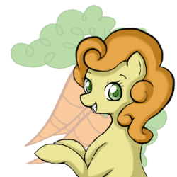 Size: 512x512 | Tagged: safe, artist:chandeluree, carrot top, golden harvest, earth pony, pony, g4, cutie mark, female, mare, simple background, solo, transparent background