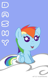 Size: 400x655 | Tagged: safe, artist:doublerainbowfilly, rainbow dash, pony, g4, baby, baby pony