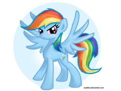 Size: 900x675 | Tagged: safe, artist:suahkin, rainbow dash, pony, g4