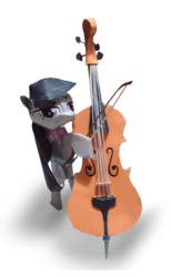 Size: 858x1392 | Tagged: safe, artist:kna, octavia melody, earth pony, pony, g4, cello, female, musical instrument, papercraft, photo, simple background, solo, transparent background
