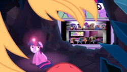 Size: 1067x600 | Tagged: safe, applejack, big macintosh, fluttershy, pinkie pie, rainbow dash, rarity, spike, twilight sparkle, earth pony, pony, g4, exploitable meme, mane six, meme, pov, tv meme