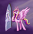 Size: 596x606 | Tagged: safe, artist:whiteeyedcat, princess cadance, pony, g4, female, mirror, solo