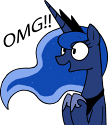 Size: 954x1102 | Tagged: safe, artist:strangiesleepy, princess luna, alicorn, pony, g4, female, happy, mare, omg, simple background, solo, transparent background