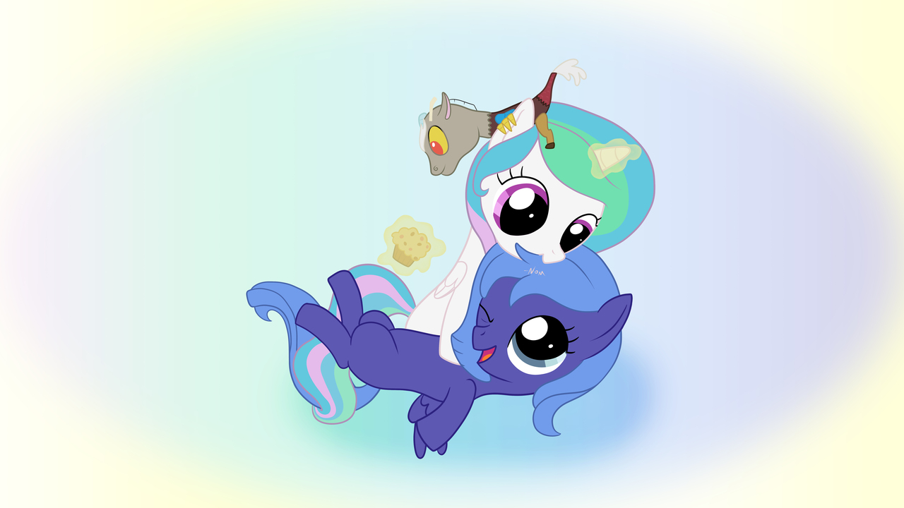 #132043 - safe, artist:kobaloi, discord, princess celestia, princess ...
