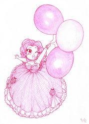 Size: 900x1260 | Tagged: safe, artist:kgx347, pinkie pie, human, g4, balloon, humanized, sketch