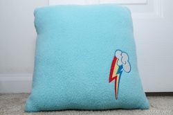 Size: 1000x662 | Tagged: safe, artist:poniesnpillows, rainbow dash, g4, cutie mark, photo, pillow