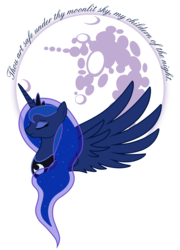 Size: 5524x7675 | Tagged: safe, artist:sirhcx, princess luna, alicorn, pony, children of the night, g4, absurd resolution, bust, eyes closed, female, mare, mare in the moon, moon, simple background, solo, transparent background, vector