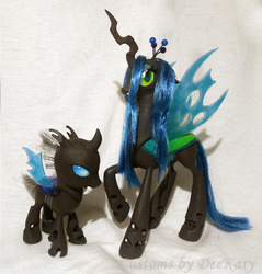 Size: 3024x3168 | Tagged: safe, artist:deekary, queen chrysalis, changeling, g4, brushable, customized toy, irl, photo, toy