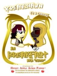 Size: 2400x3200 | Tagged: safe, 2chainz, breakfast, kreayshawn, ponified, rap