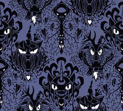 Size: 444x399 | Tagged: dead source, safe, artist:marbleyarns, discord, nightmare moon, queen chrysalis, alicorn, changeling, changeling queen, draconequus, pony, g4, antagonist, disney, the haunted mansion, tile