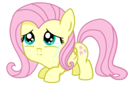 Size: 544x408 | Tagged: safe, artist:natsu714, fluttershy, pegasus, pony, g4, chibi, crying, female, mare, simple background, solo, transparent background