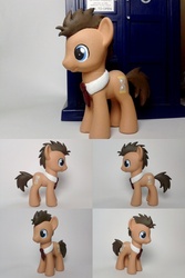 Size: 800x1200 | Tagged: safe, artist:oak23, doctor whooves, time turner, earth pony, pony, g4, brushable, customized toy, irl, necktie, photo, solo, toy